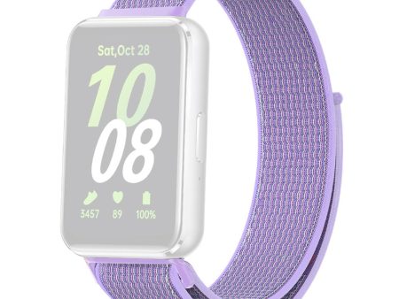 Samsung Galaxy Fit3 Replacement Strap Braided Nylon Smart Watch Band - Purple Fashion