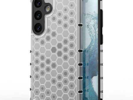 Bofink Honeycomb Samsung Galaxy S24 cover - Silver Grey Discount