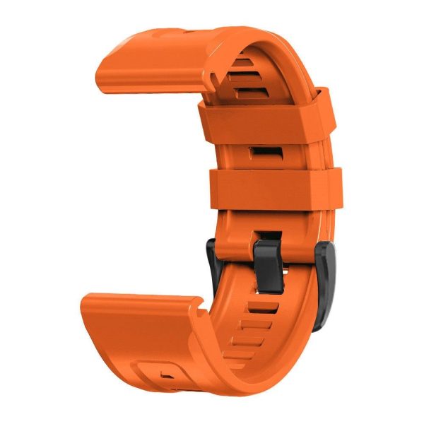 Garmin Fenix 7X silicone watch strap with buckle - Orange Fashion