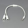 3.5mm 1 Male to Femaler Audio Split Cable Supply