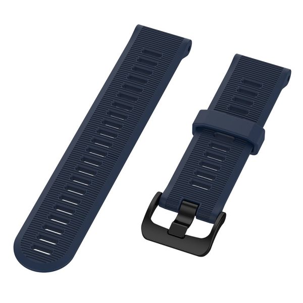 Garmin Forerunner 945   935 Replacement Wrist bandsteel Buckle Textured Silicone Watch Strap - Midnight Blue Fashion