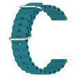 20mm Universal wave design silicone watch strap - Green Supply