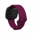 Fitbit Versa 3   Sense silicone watch band - Wine Red Size: S For Cheap