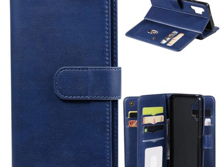 10-slot wallet case for Samsung Galaxy A32 5G - Blue Hot on Sale