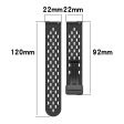 22mm simple silicone strap for Samsung and Huawei watch - Black Supply