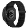 Samsung Galaxy Watch Ultra 47mm Nylon Watch Band Loop Fastener Adjustable Wrist Strap - Black+Grey Online now