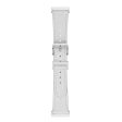 Fitbit Sense 2   Versa 4 stitching style genuine leather watch strap - White Online Sale