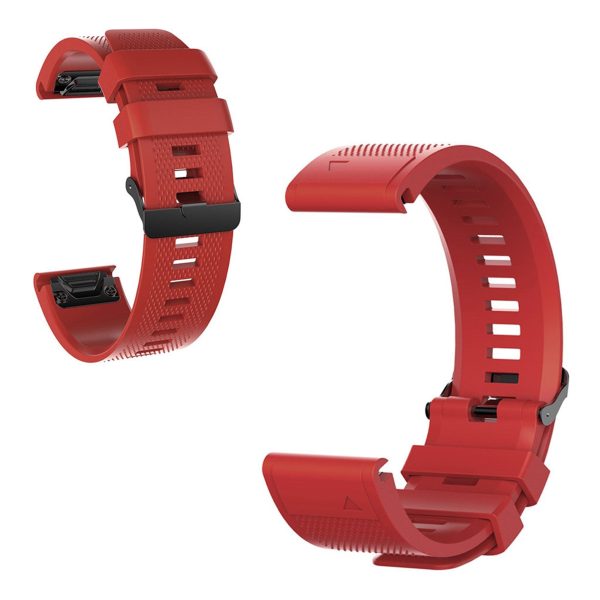 Garmin Fenix 6X   6X Pro   Fenix 5X   Fenix 5X Plus silicone watch band - Red Online