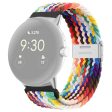 Nylon watch strap for Google Pixel Watch - Rainbow For Discount