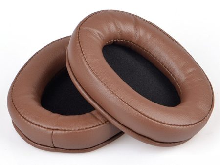 1 Pair Audio-Technica ATH-M50X   ATH-M40X   MSR7   M20 leather ear cushion pad - Brown For Sale