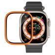 Apple Watch Ultra 49mm   Ultra 2 49mm Case Aluminum Alloy Watch Cover with Tempered Glass Film - Orange Discount