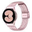 Samsung Galaxy Watch7 44mm 40mm Watch Band 7-Beads Stainless Steel Wrist Strap - Rose Pink Cheap