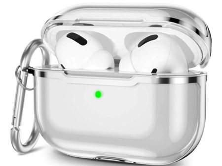 AirPods Pro 2 transparent case with carabiner - Transparent   Silver Online Sale