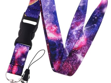 Universal starry sky style lanyard - Purple Magenta Nebula Online Hot Sale