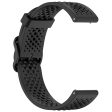 Samsung Galaxy Watch FE 40mm   Watch7 44mm   40mm Silicone 20mm Multiple Holes Breathable Watch Strap - Black For Cheap