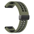 Garmin Fenix 7 Pro   Fenix 7 Replacement Band 22mm Silicone Strap with Magnetic Buckle - Army Green+Black Discount