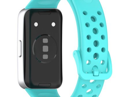 Huawei band 9   9 NFC   8   8 NFC Breathable Holes Replacement bandsilicone Watch Strap - Teal Online