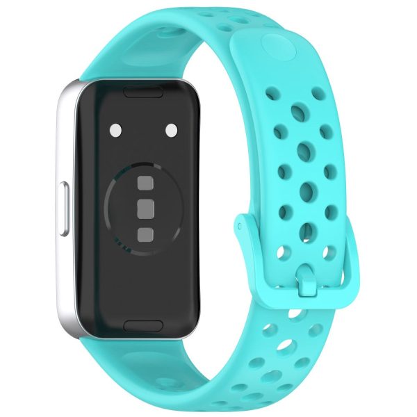 Huawei band 9   9 NFC   8   8 NFC Breathable Holes Replacement bandsilicone Watch Strap - Teal Online