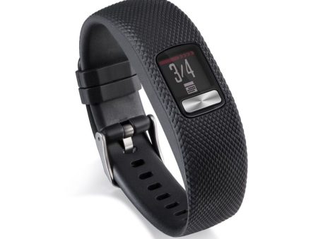 Garmin Vivofit 4 lozenge texture silicone watch strap - Black For Discount