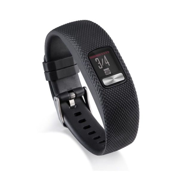 Garmin Vivofit 4 lozenge texture silicone watch strap - Black For Discount