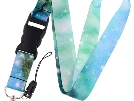 Universal starry sky style lanyard - Light Green Nebula on Sale