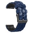 22mm Universal icosahedron style silicone watch strap - Dark Blue   Black on Sale