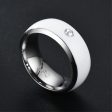 Smart editable stainless steel NFC ring - White   6# Discount