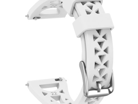 20mm Universal tower design silicone watch strap - White Online Hot Sale