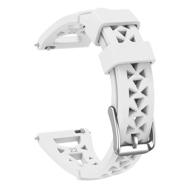 20mm Universal tower design silicone watch strap - White Online Hot Sale