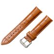 16mm Universal genuine leather watch strap - Light Brown Online