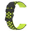 22mm Universal silicone watch strap - Black   Green Online Hot Sale