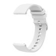 20mm Universal solid color silicone watch strap - White Fashion