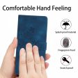 Flower Imprint Leather Case for Sony Xperia 5 , Wallet Stand Mobile Phone Protective Cover - Blue Online Sale