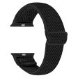 Apple Watch 42mm - 44mm nylon design watch strap - Black Fashion