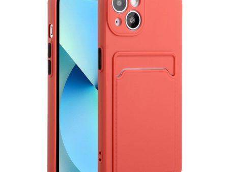 Card holder cover for iPhone 13 - Coral Online now