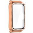 Samsung Galaxy Fit3 Magnetic Watch Strap Frame Case Tempered Glass Screen Film - Pink Rose Gold Hot on Sale