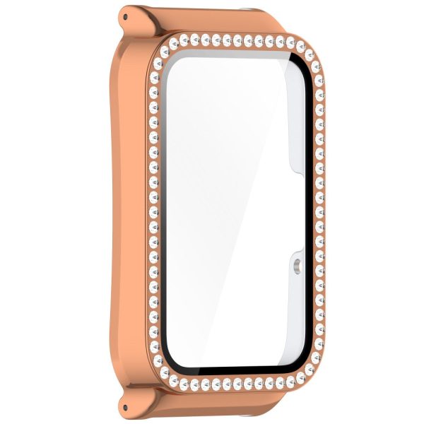 Samsung Galaxy Fit3 Magnetic Watch Strap Frame Case Tempered Glass Screen Film - Pink Rose Gold Hot on Sale