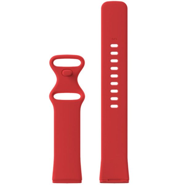 Fitbit Sense 2   Versa 4 silicone watch strap - Red Size: S Sale