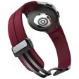 KALEBOL Samsung Galaxy Watch 20mm Silicone Watch Strap Magnetic Buckle - Wine Red For Discount