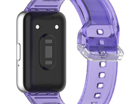 Samsung Galaxy Fit3 R390 Flexible Watch Band Change Color Wrist Strap - Starry Purple For Cheap