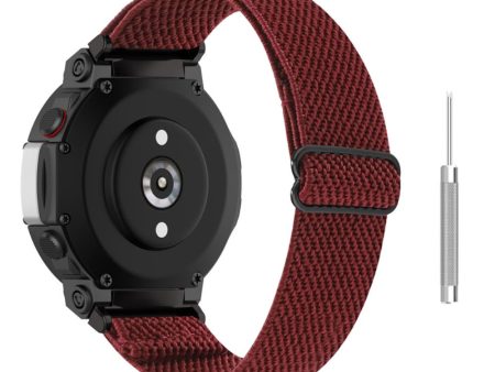 Amazfit T-Rex 2 simple nylon watch strap - Wine Red Online Sale