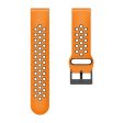 22mm dual color silicone strap for Garmin and Coros watch - Orange   Black Fashion