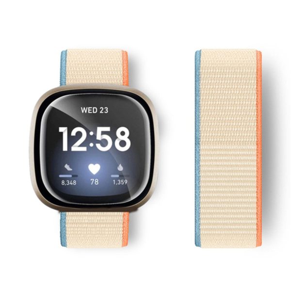 Fitbit Sense   Versa 3 nylon strap - Milky White For Cheap