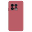 Beveled anti-drop rubberized cover for OnePlus 10 Pro - Red on Sale