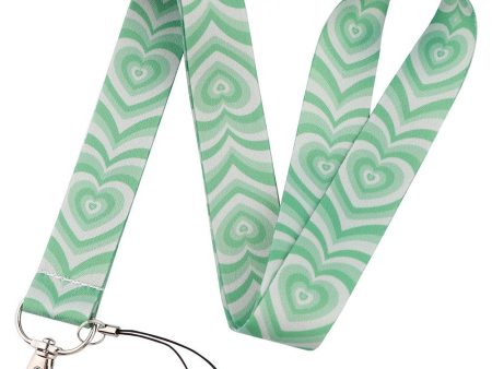 Universal heart shaped pattern phone lanyard - Green Heart For Cheap