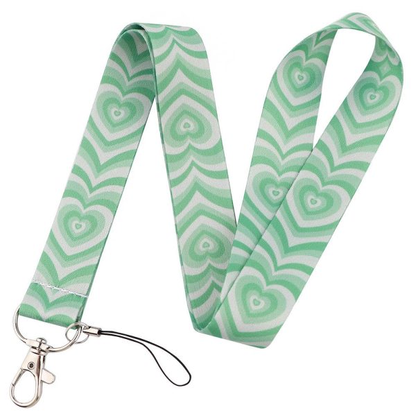 Universal heart shaped pattern phone lanyard - Green Heart For Cheap