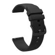 22mm Universal solid color silicone watch strap - Black For Cheap