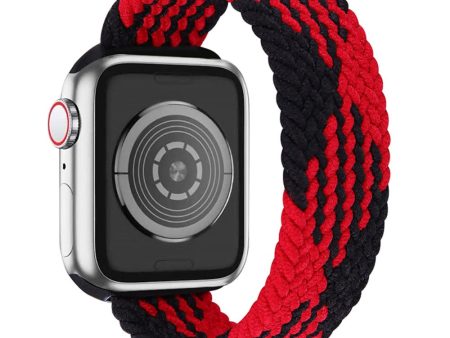 Apple Watch (41mm) elastic watch strap - Black   Red Splicing   Size: M Online Sale