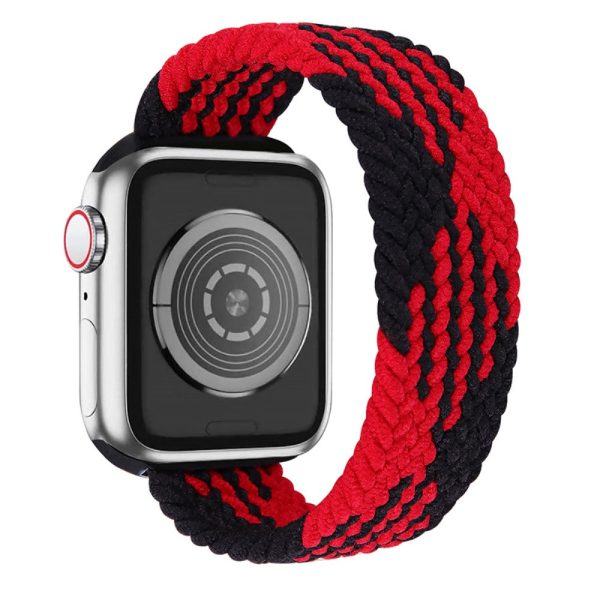 Apple Watch (41mm) elastic watch strap - Black   Red Splicing   Size: M Online Sale