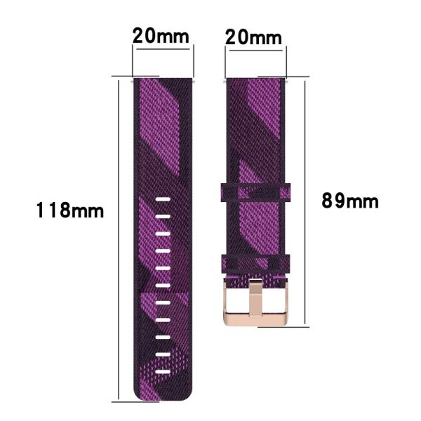 20mm Universal nylon watch strap - Dark Grey Hot on Sale